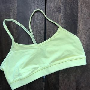 Lululemon Power Y. Fluorescent Yellow. Size 8